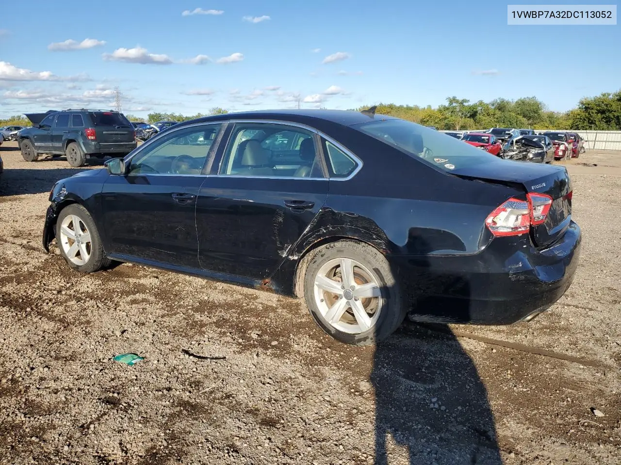 1VWBP7A32DC113052 2013 Volkswagen Passat