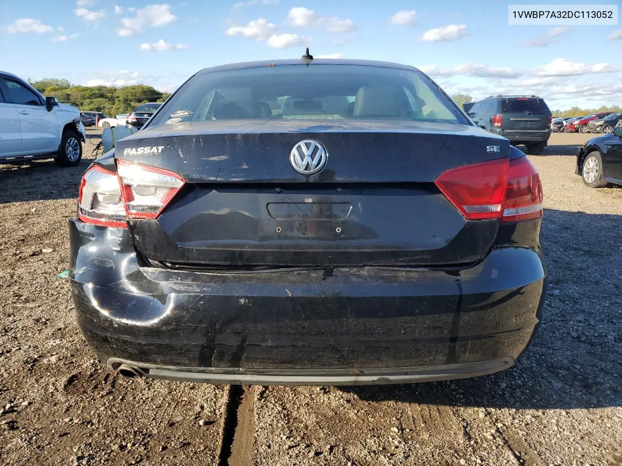 1VWBP7A32DC113052 2013 Volkswagen Passat