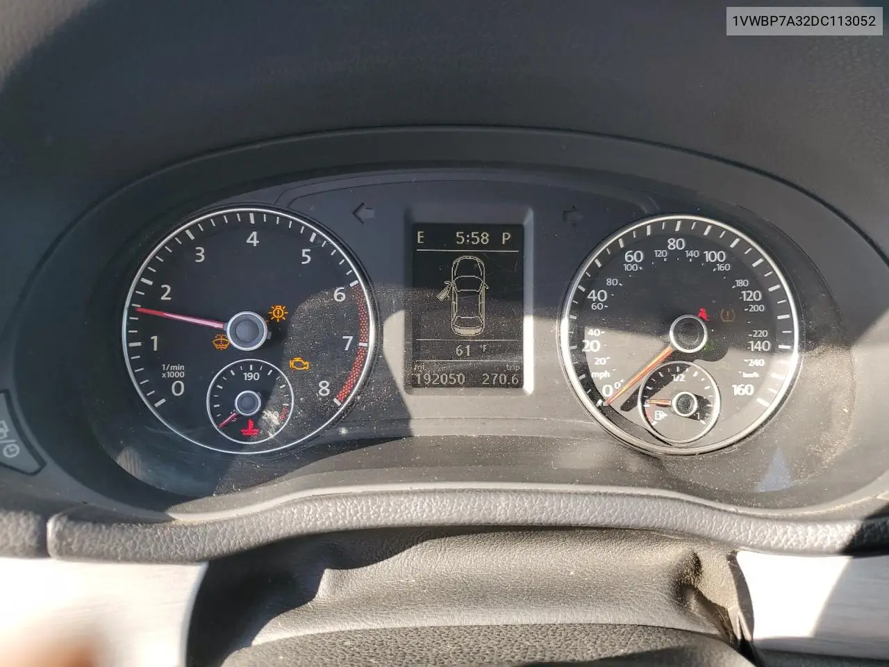1VWBP7A32DC113052 2013 Volkswagen Passat