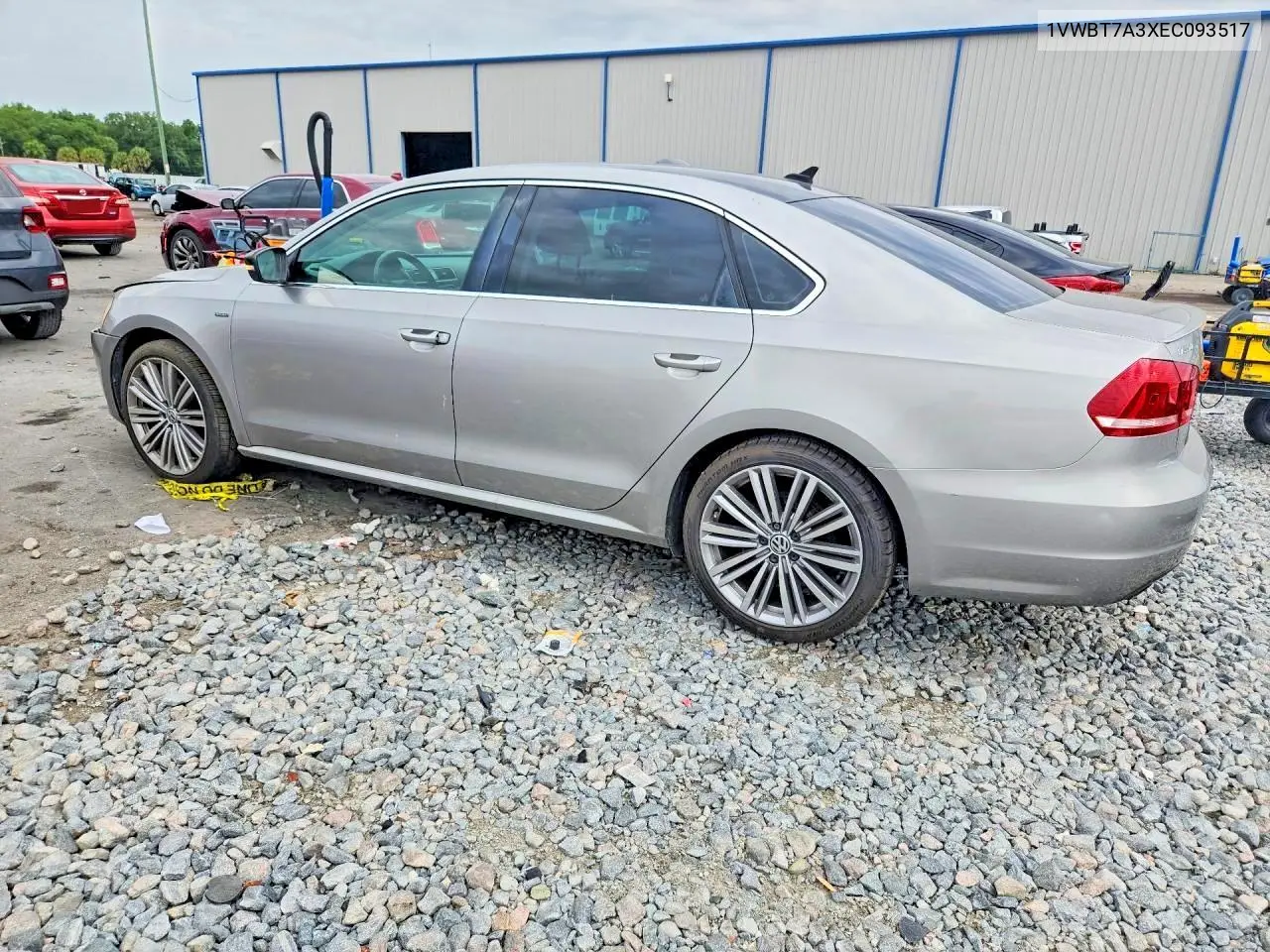 2014 Volkswagen Passat Se VIN: 1VWBT7A3XEC093517 Lot: 53155816