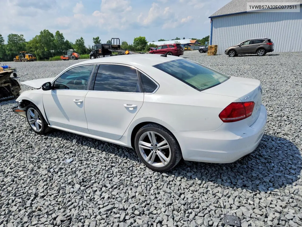 2014 Volkswagen Passat Se VIN: 1VWBS7A32EC077511 Lot: 59738756