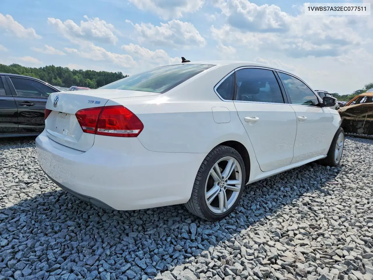 2014 Volkswagen Passat Se VIN: 1VWBS7A32EC077511 Lot: 59738756