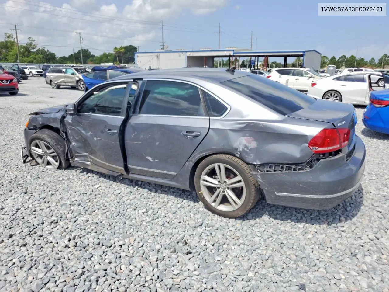 2014 Volkswagen Passat Sel VIN: 1VWCS7A33EC072421 Lot: 60160646