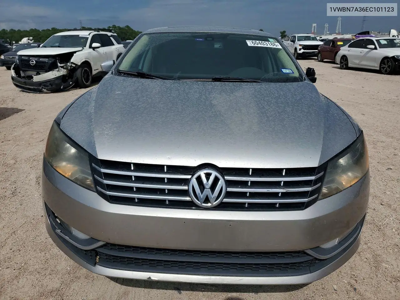 2014 Volkswagen Passat Se VIN: 1VWBN7A36EC101123 Lot: 60403186