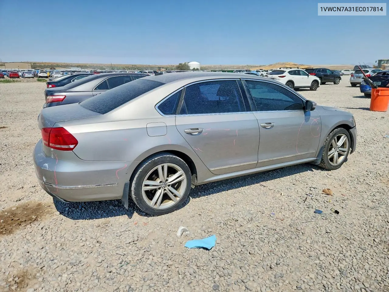 2014 Volkswagen Passat Sel VIN: 1VWCN7A31EC017814 Lot: 60664606