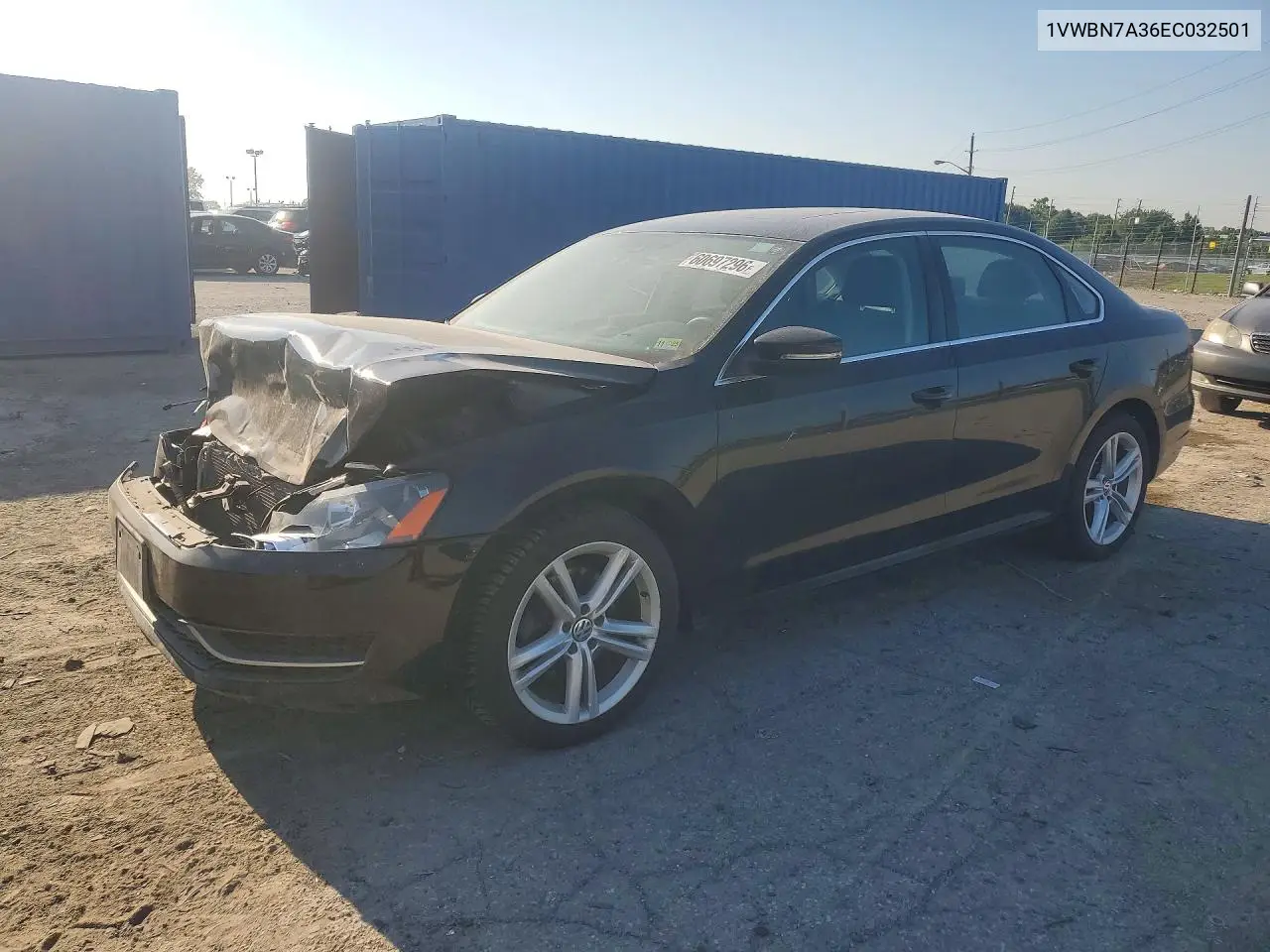 2014 Volkswagen Passat Se VIN: 1VWBN7A36EC032501 Lot: 60697296