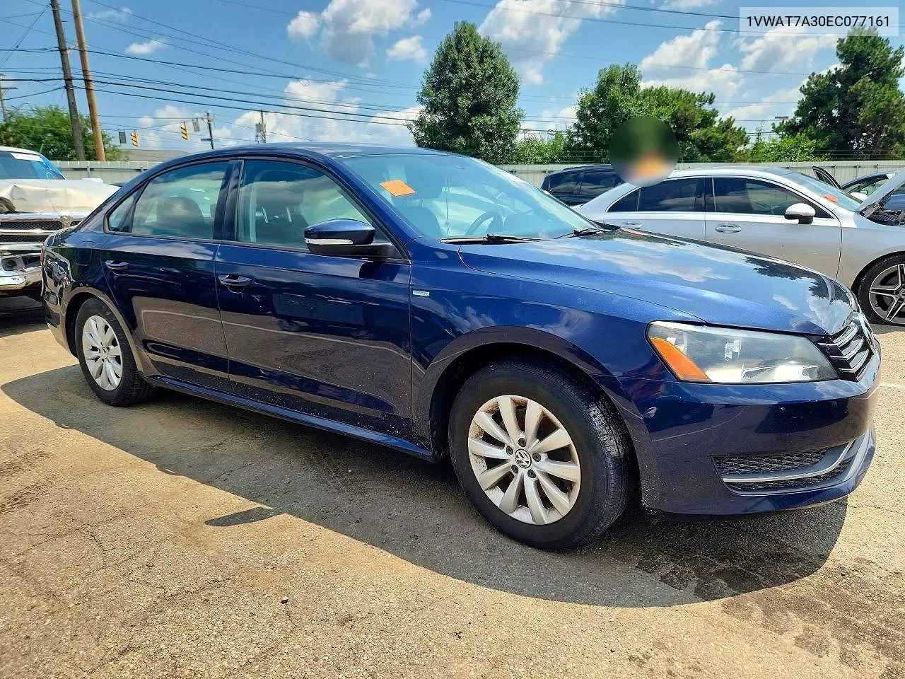 2014 Volkswagen Passat S VIN: 1VWAT7A30EC077161 Lot: 60713346