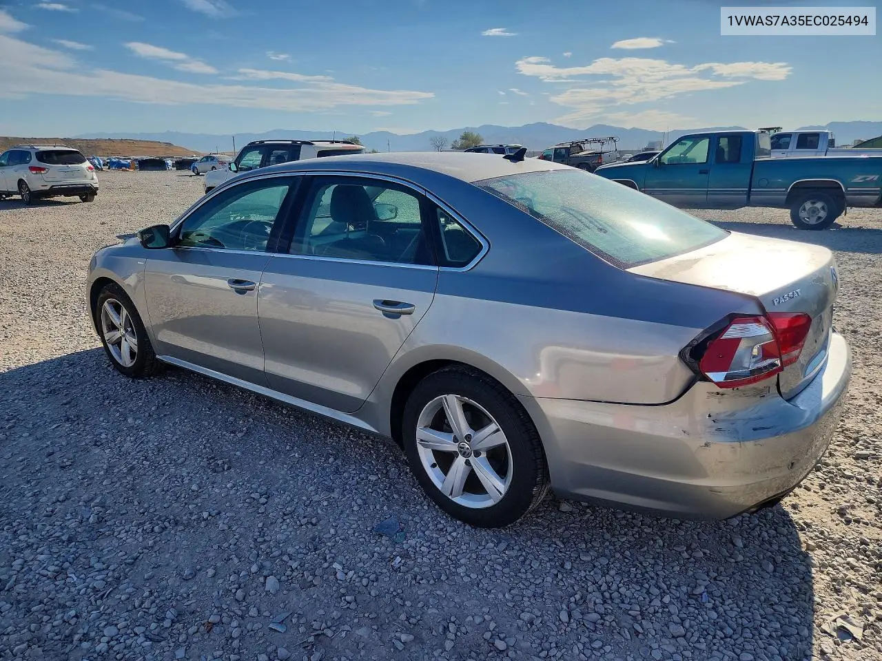 2014 Volkswagen Passat S VIN: 1VWAS7A35EC025494 Lot: 60779016