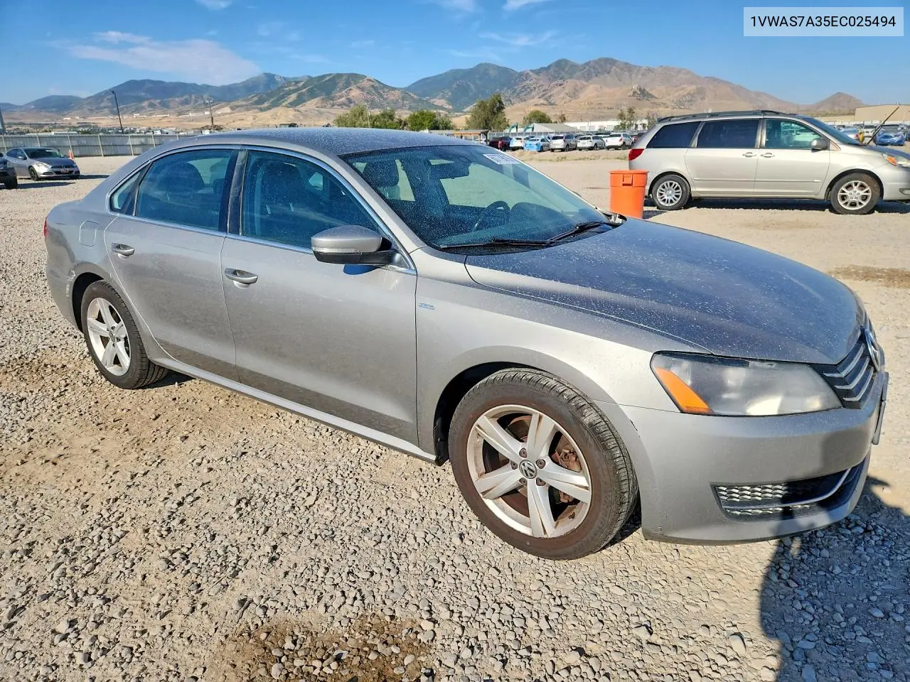 2014 Volkswagen Passat S VIN: 1VWAS7A35EC025494 Lot: 60779016