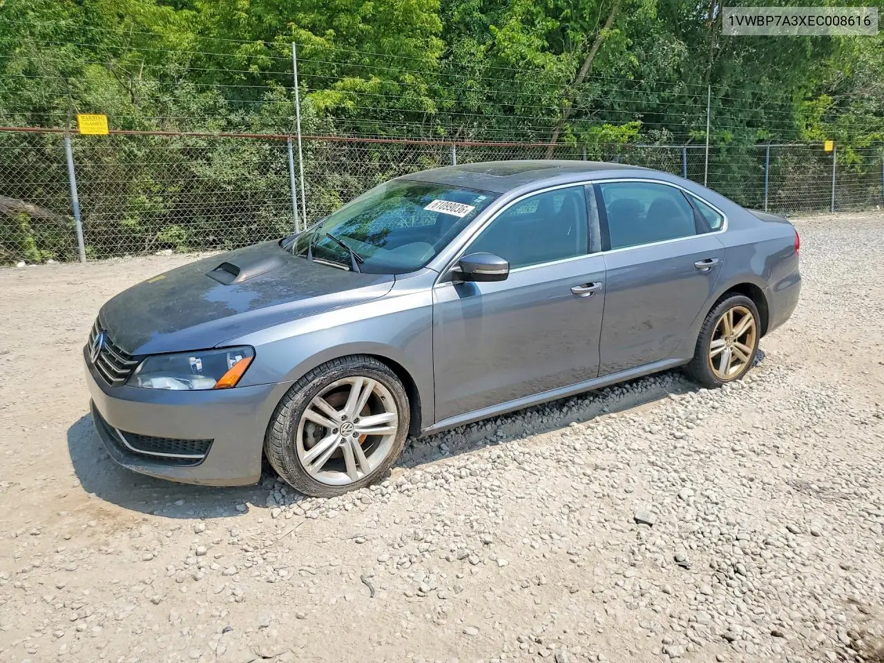 2014 Volkswagen Passat Se VIN: 1VWBP7A3XEC008616 Lot: 61099036