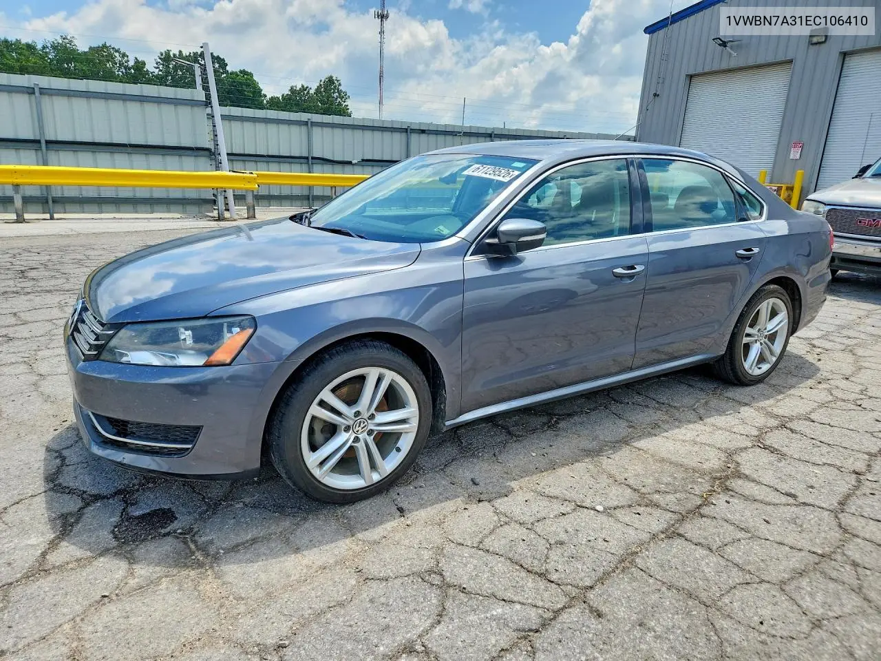 2014 Volkswagen Passat Se VIN: 1VWBN7A31EC106410 Lot: 61129526