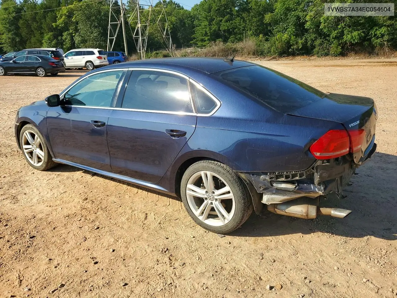2014 Volkswagen Passat Se VIN: 1VWBS7A34EC054604 Lot: 61225446