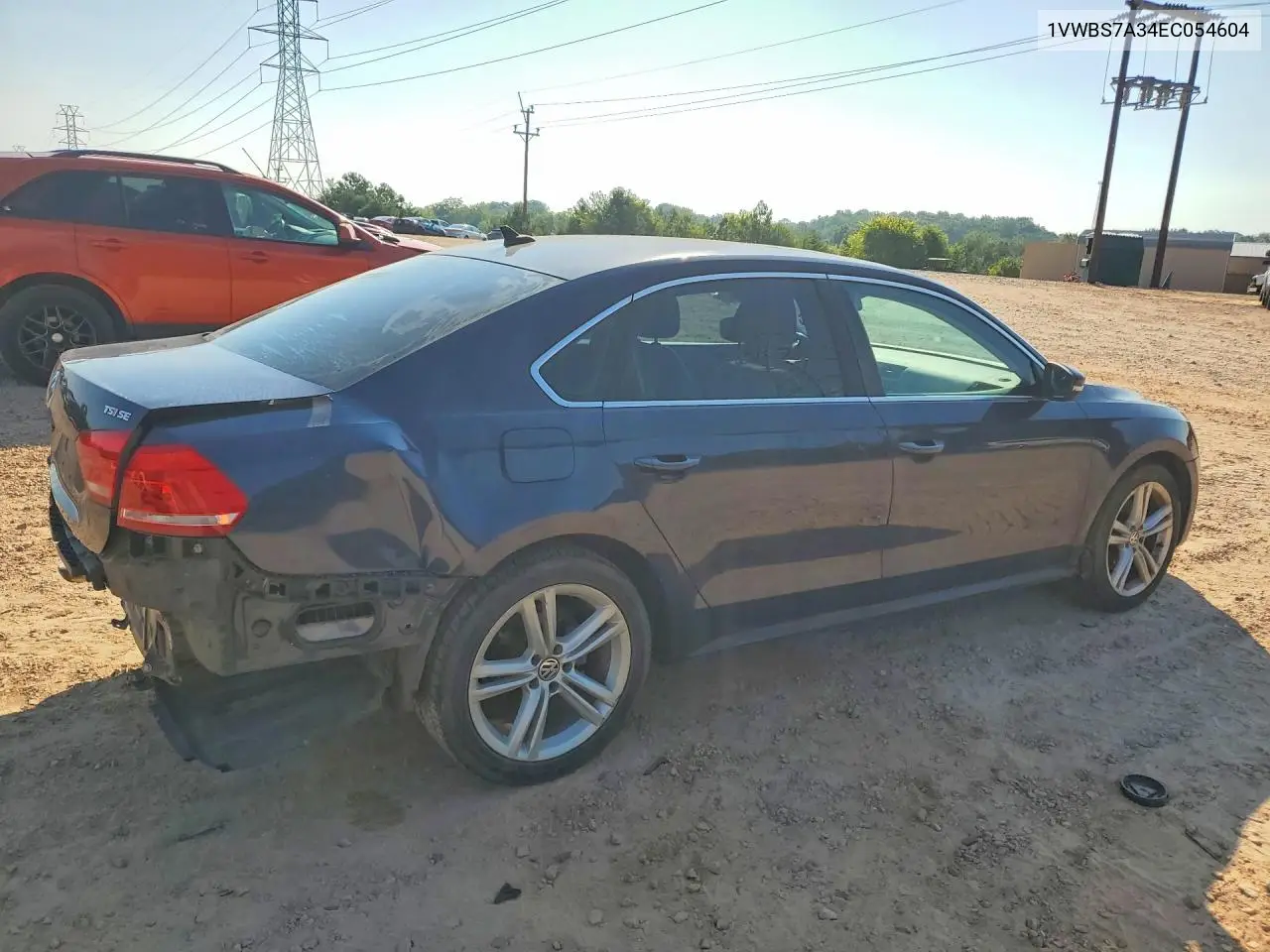 2014 Volkswagen Passat Se VIN: 1VWBS7A34EC054604 Lot: 61225446