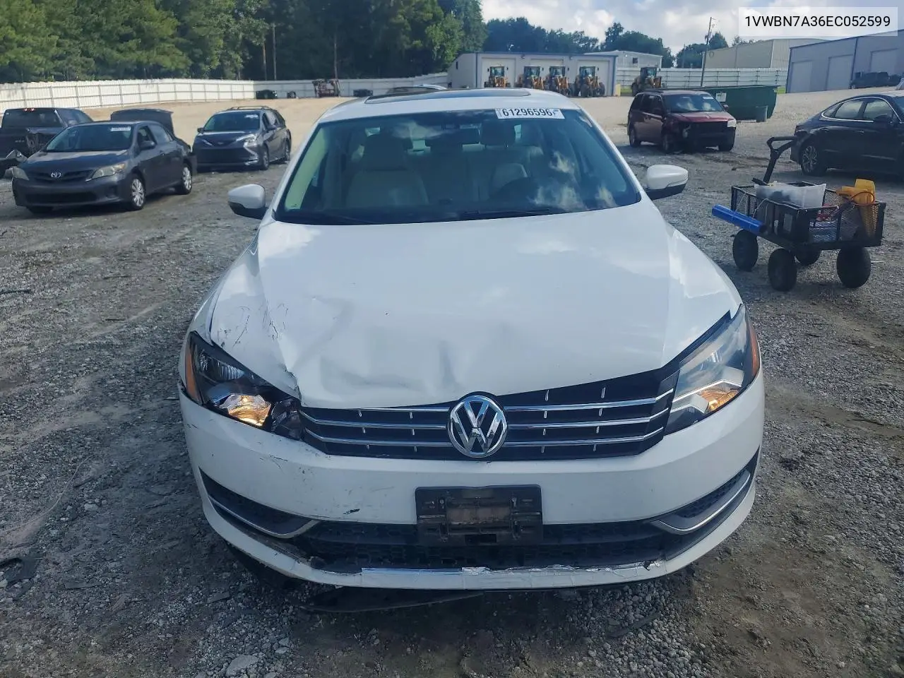 2014 Volkswagen Passat Se VIN: 1VWBN7A36EC052599 Lot: 61296596