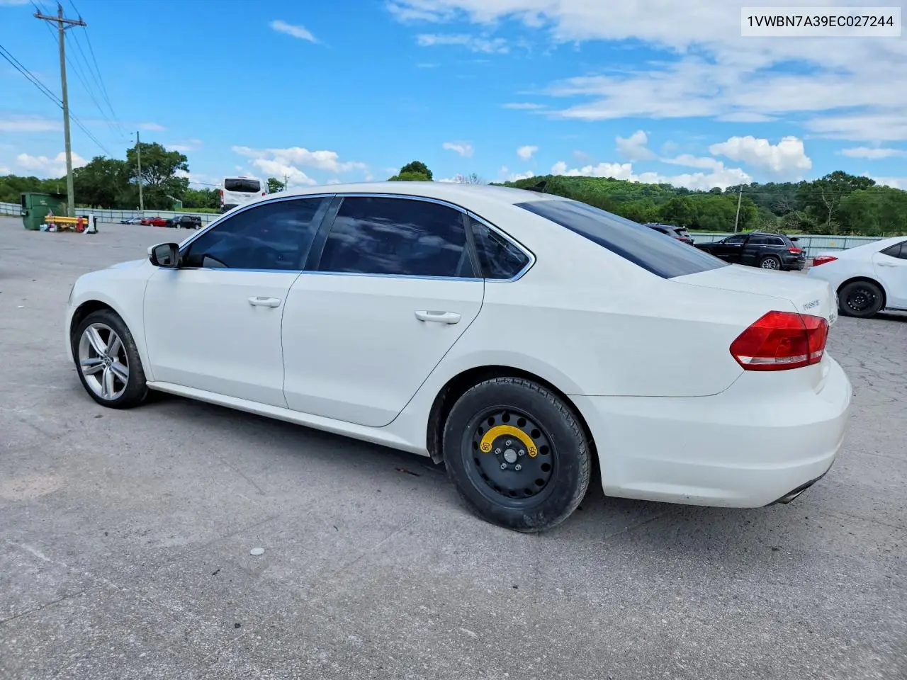 2014 Volkswagen Passat Se VIN: 1VWBN7A39EC027244 Lot: 61316656