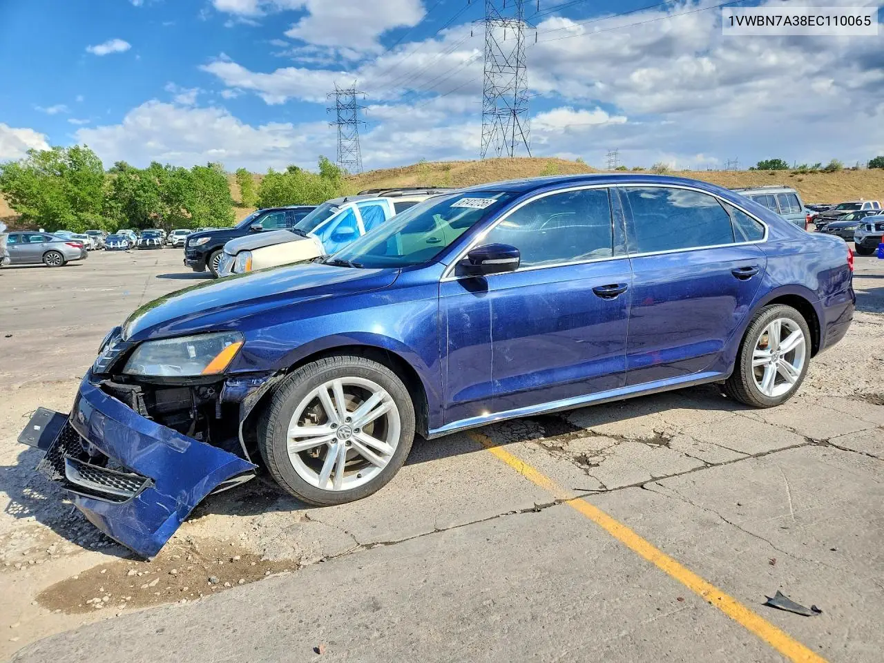 2014 Volkswagen Passat Se VIN: 1VWBN7A38EC110065 Lot: 61412756