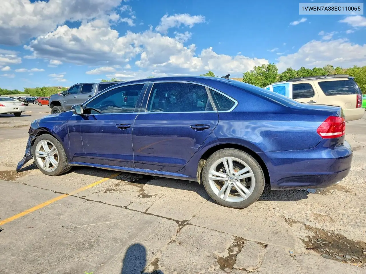 2014 Volkswagen Passat Se VIN: 1VWBN7A38EC110065 Lot: 61412756