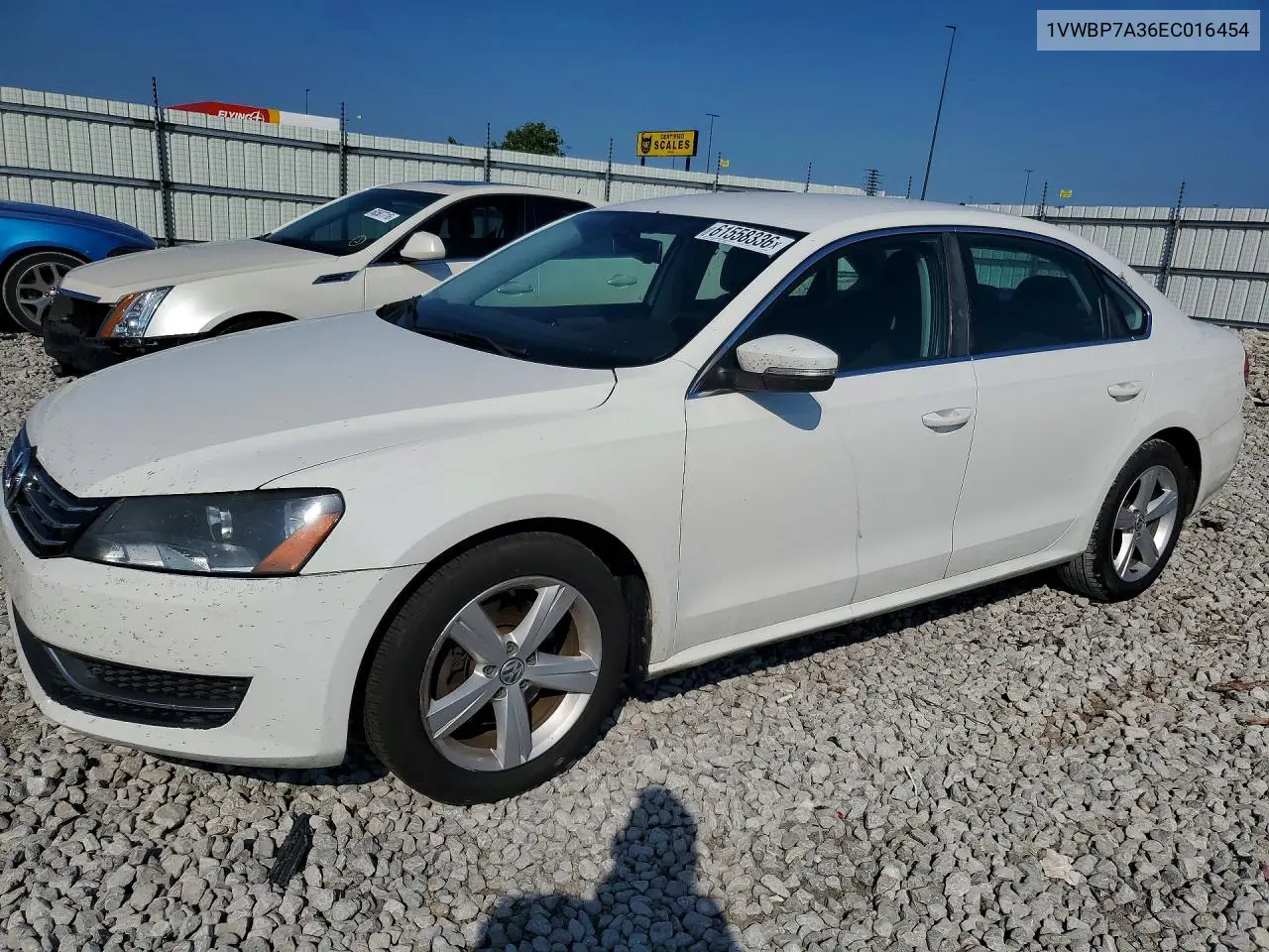 2014 Volkswagen Passat Se VIN: 1VWBP7A36EC016454 Lot: 61558336