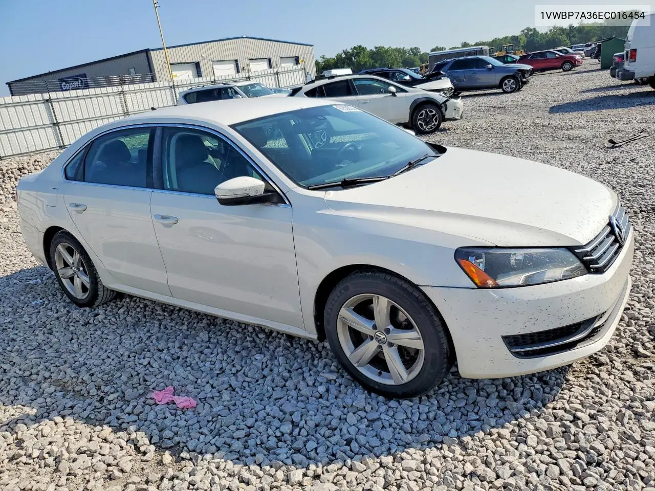 2014 Volkswagen Passat Se VIN: 1VWBP7A36EC016454 Lot: 61558336