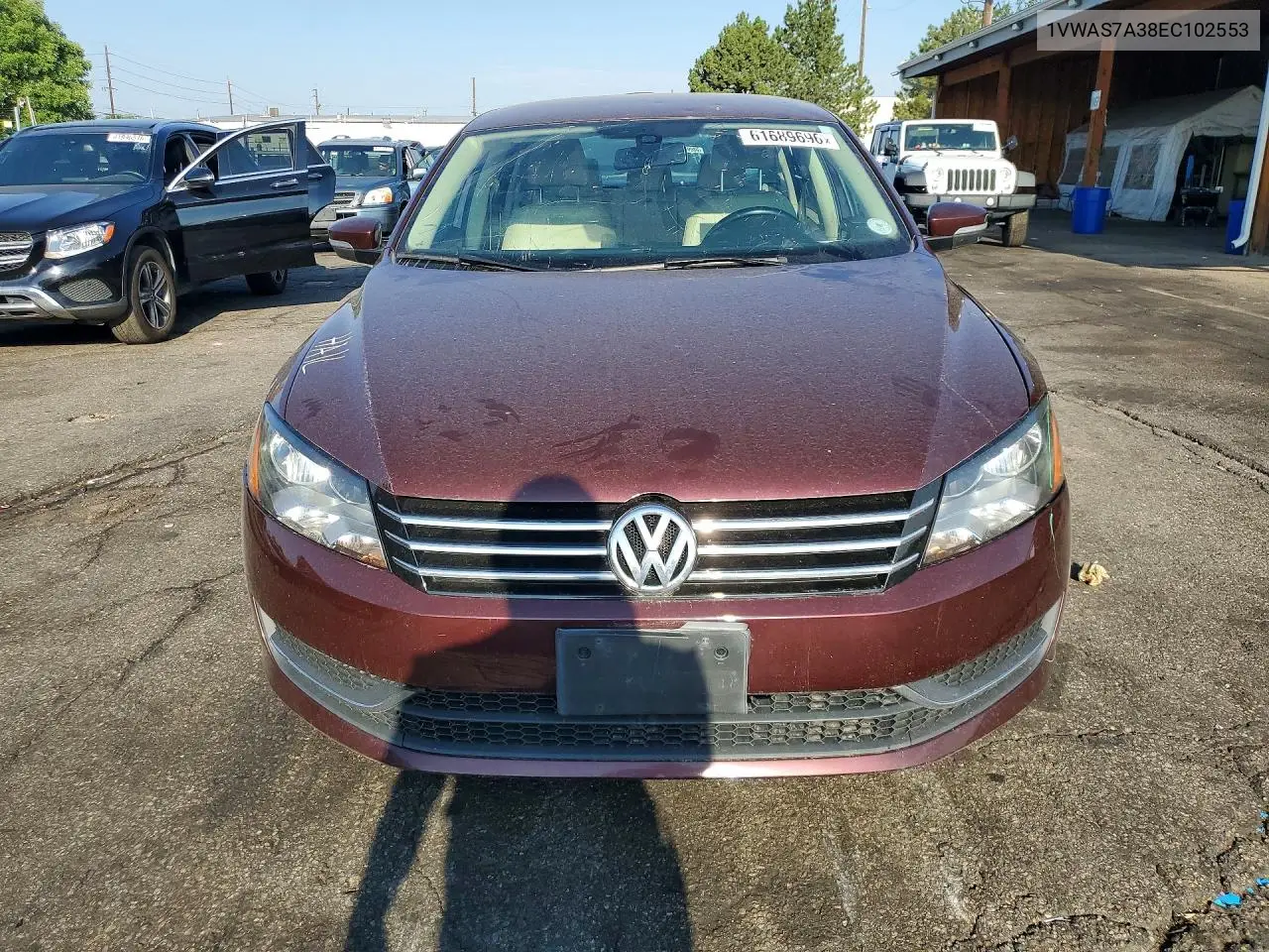 2014 Volkswagen Passat S VIN: 1VWAS7A38EC102553 Lot: 61689696