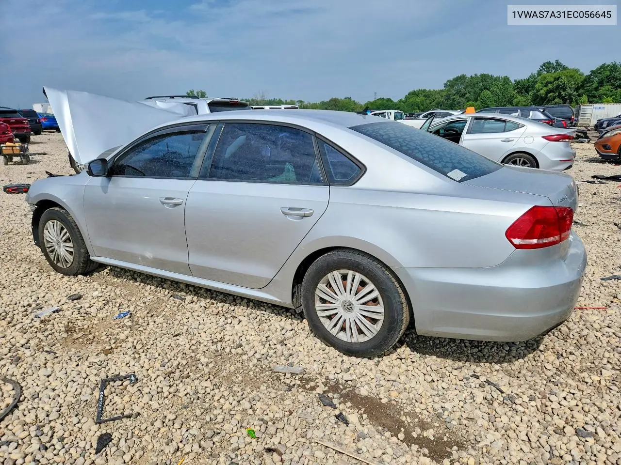 2014 Volkswagen Passat S VIN: 1VWAS7A31EC056645 Lot: 61705946