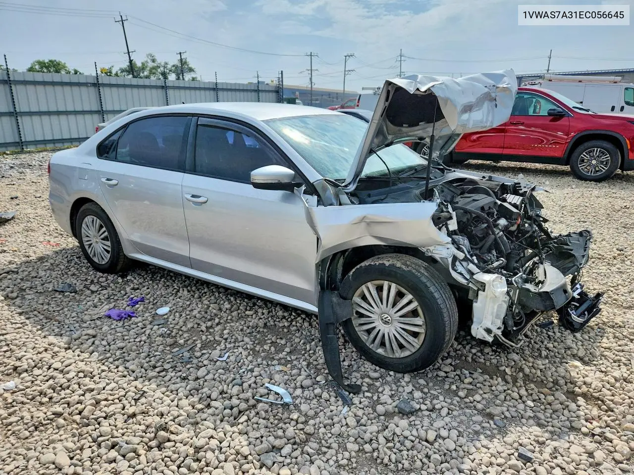2014 Volkswagen Passat S VIN: 1VWAS7A31EC056645 Lot: 61705946