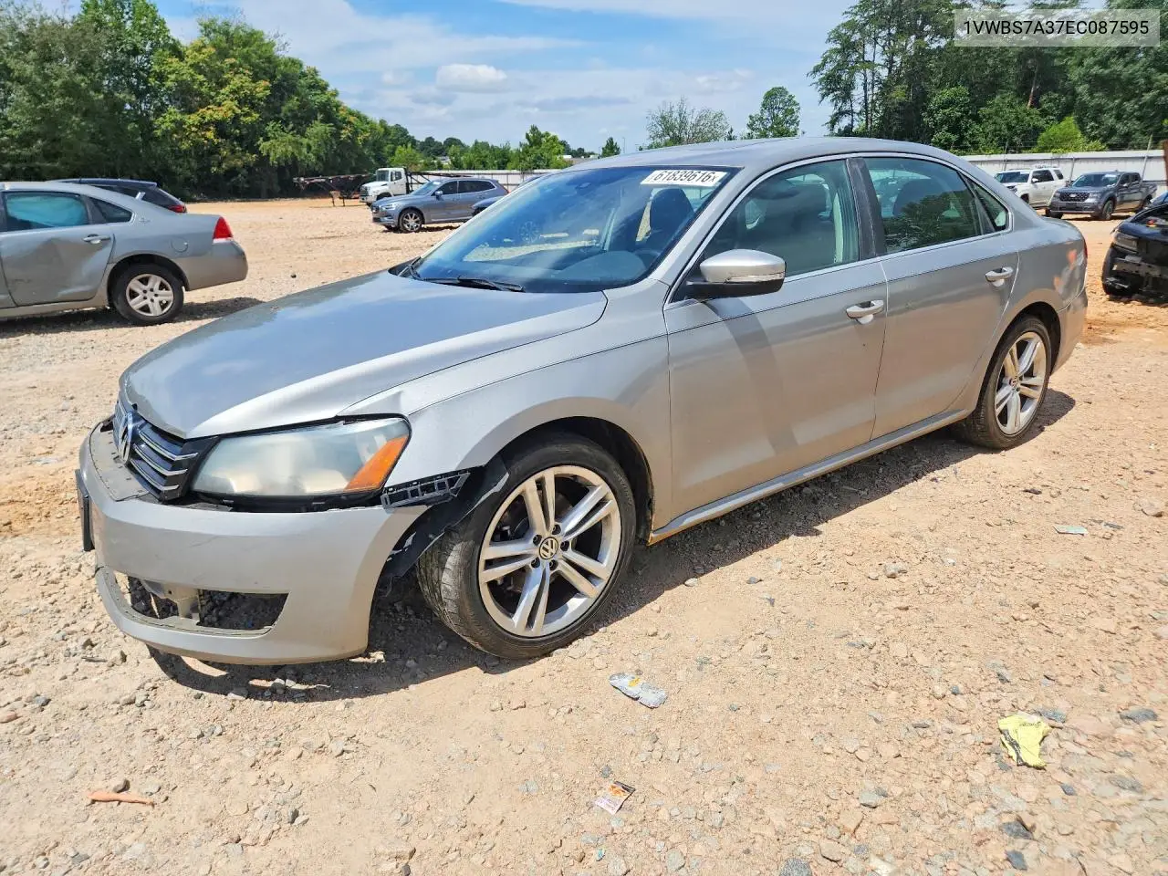 2014 Volkswagen Passat Se VIN: 1VWBS7A37EC087595 Lot: 61839616