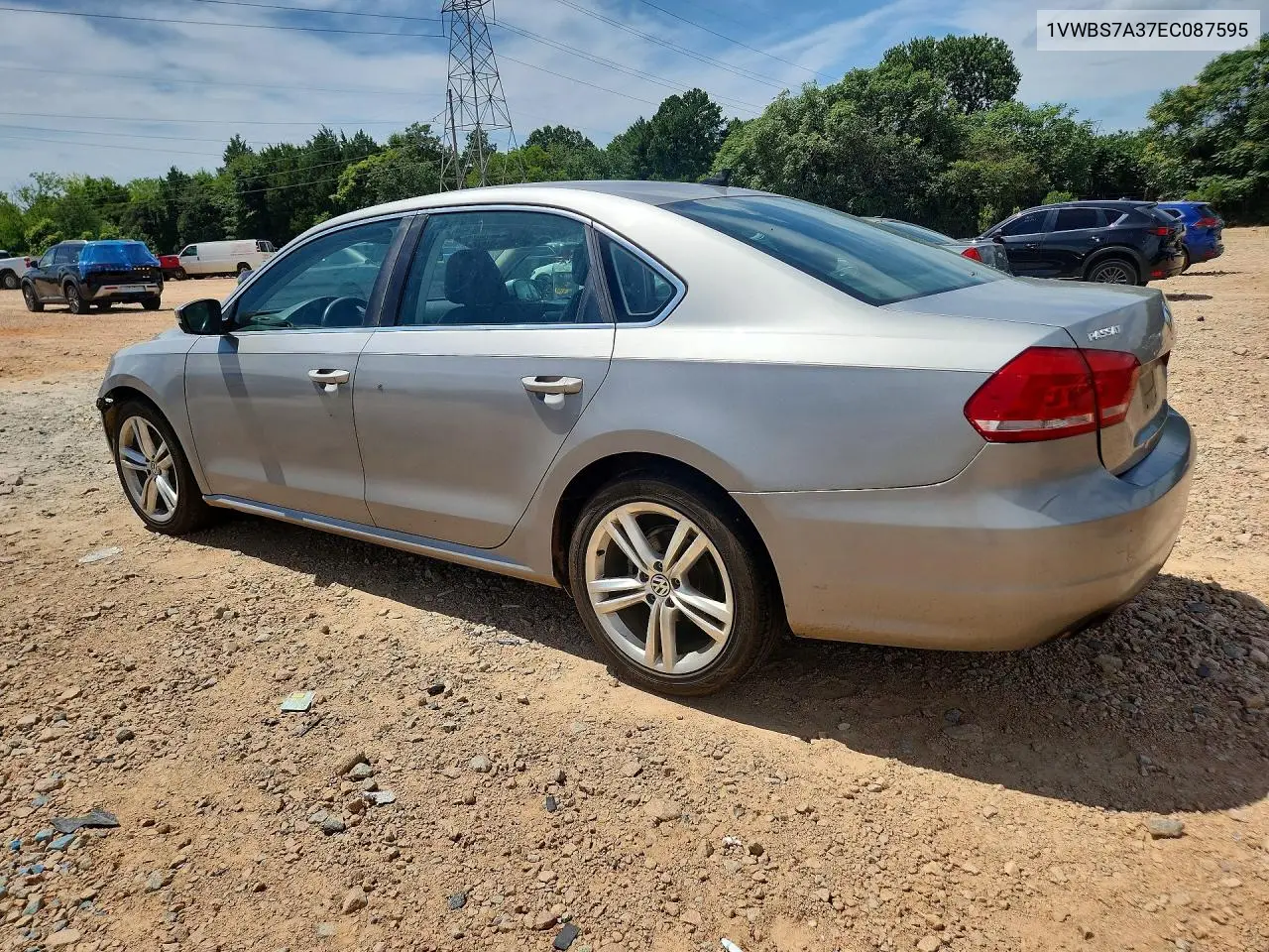 2014 Volkswagen Passat Se VIN: 1VWBS7A37EC087595 Lot: 61839616