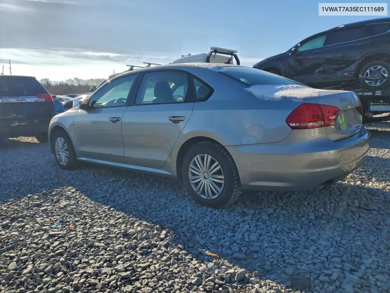 1VWAT7A35EC111689 2014 Volkswagen Passat S