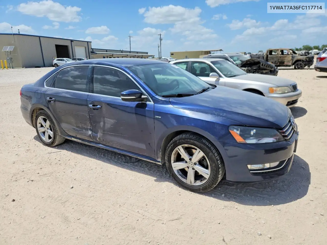 2015 Volkswagen Passat S VIN: 1VWAT7A36FC117714 Lot: 54955986