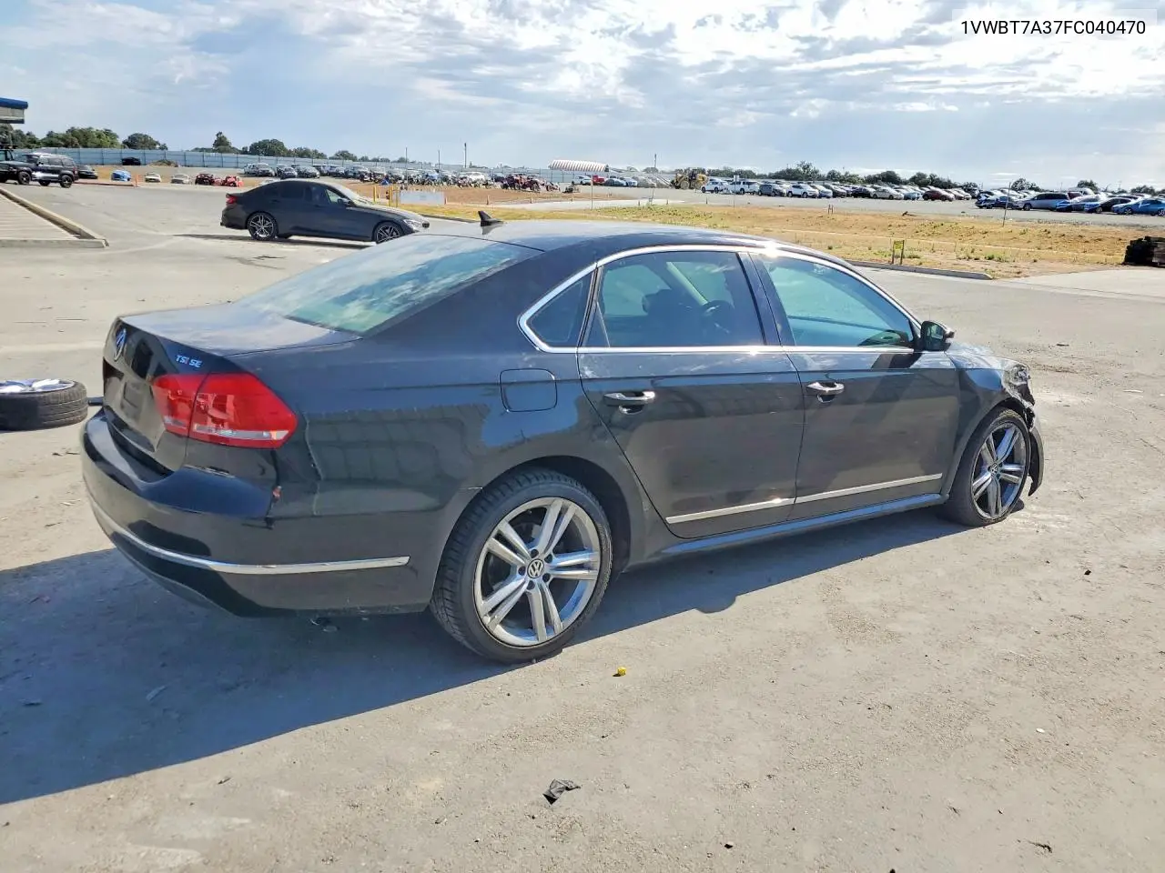 2015 Volkswagen Passat Se VIN: 1VWBT7A37FC040470 Lot: 58302706