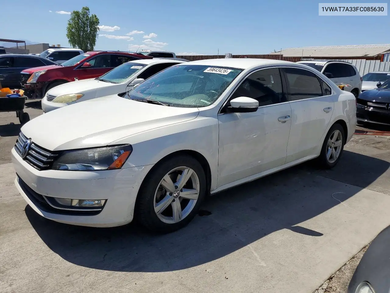 2015 Volkswagen Passat S VIN: 1VWAT7A33FC085630 Lot: 59643436