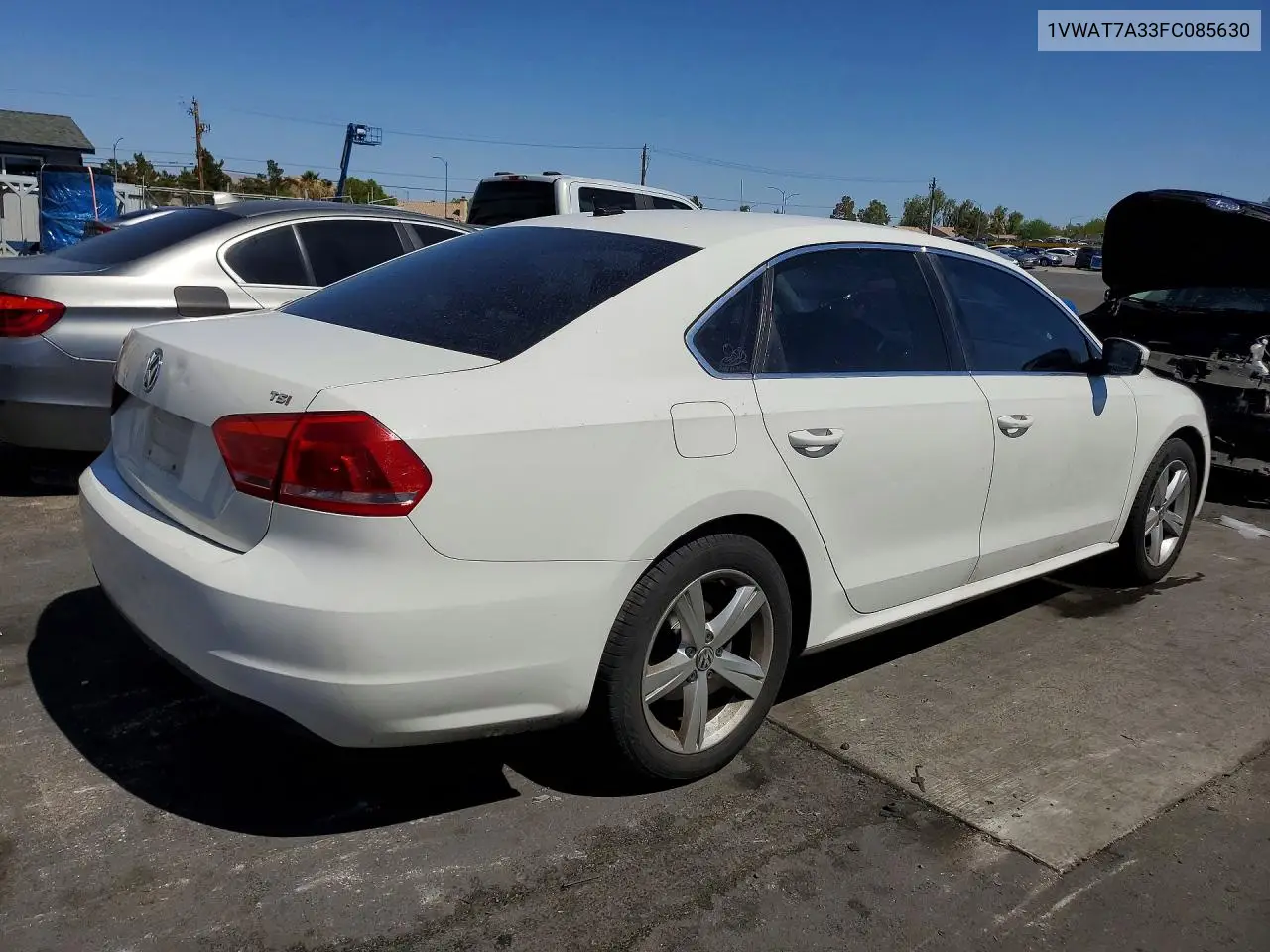 2015 Volkswagen Passat S VIN: 1VWAT7A33FC085630 Lot: 59643436
