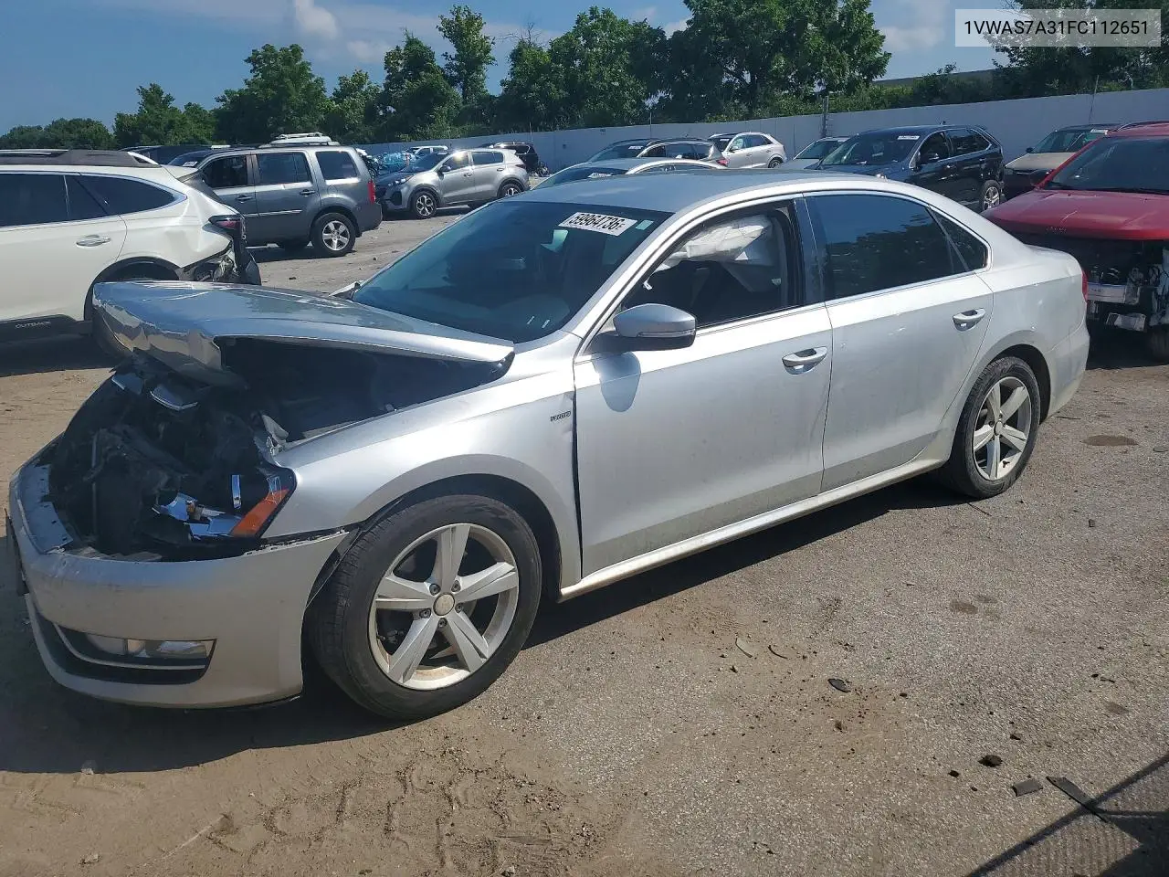 2015 Volkswagen Passat S VIN: 1VWAS7A31FC112651 Lot: 59964736