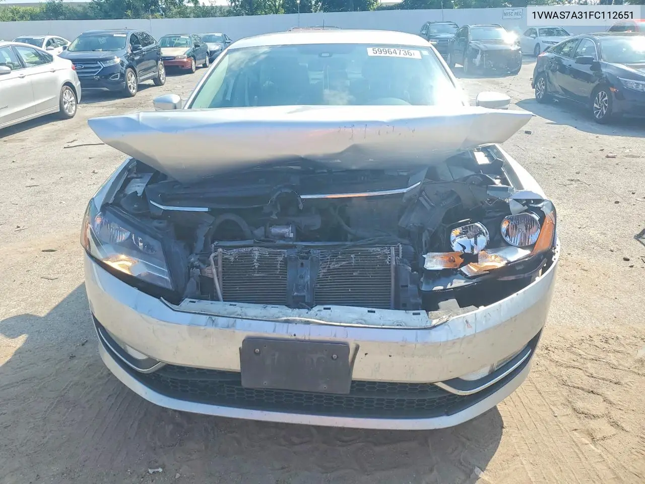 2015 Volkswagen Passat S VIN: 1VWAS7A31FC112651 Lot: 59964736