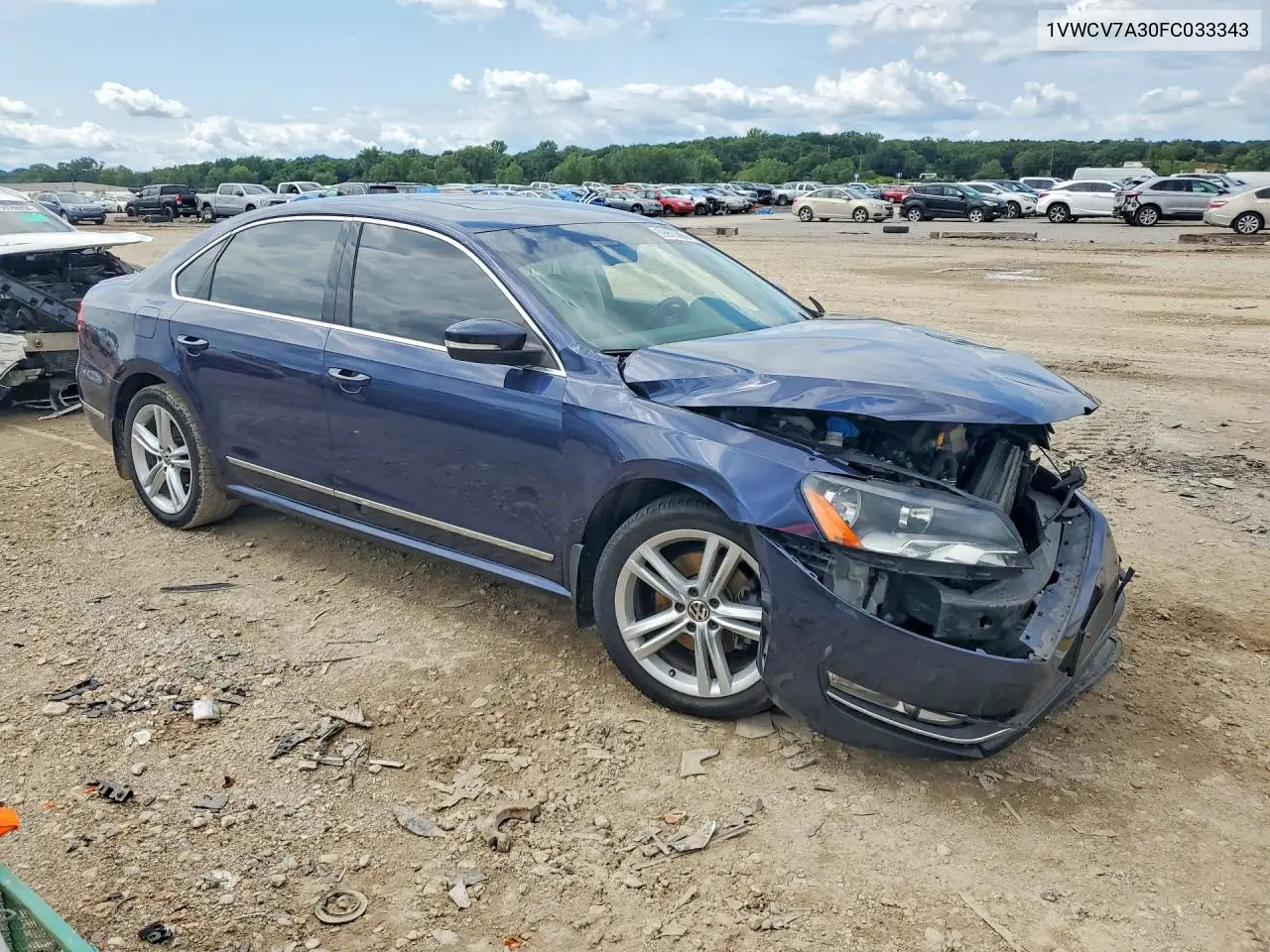 2015 Volkswagen Passat Sel VIN: 1VWCV7A30FC033343 Lot: 59976366