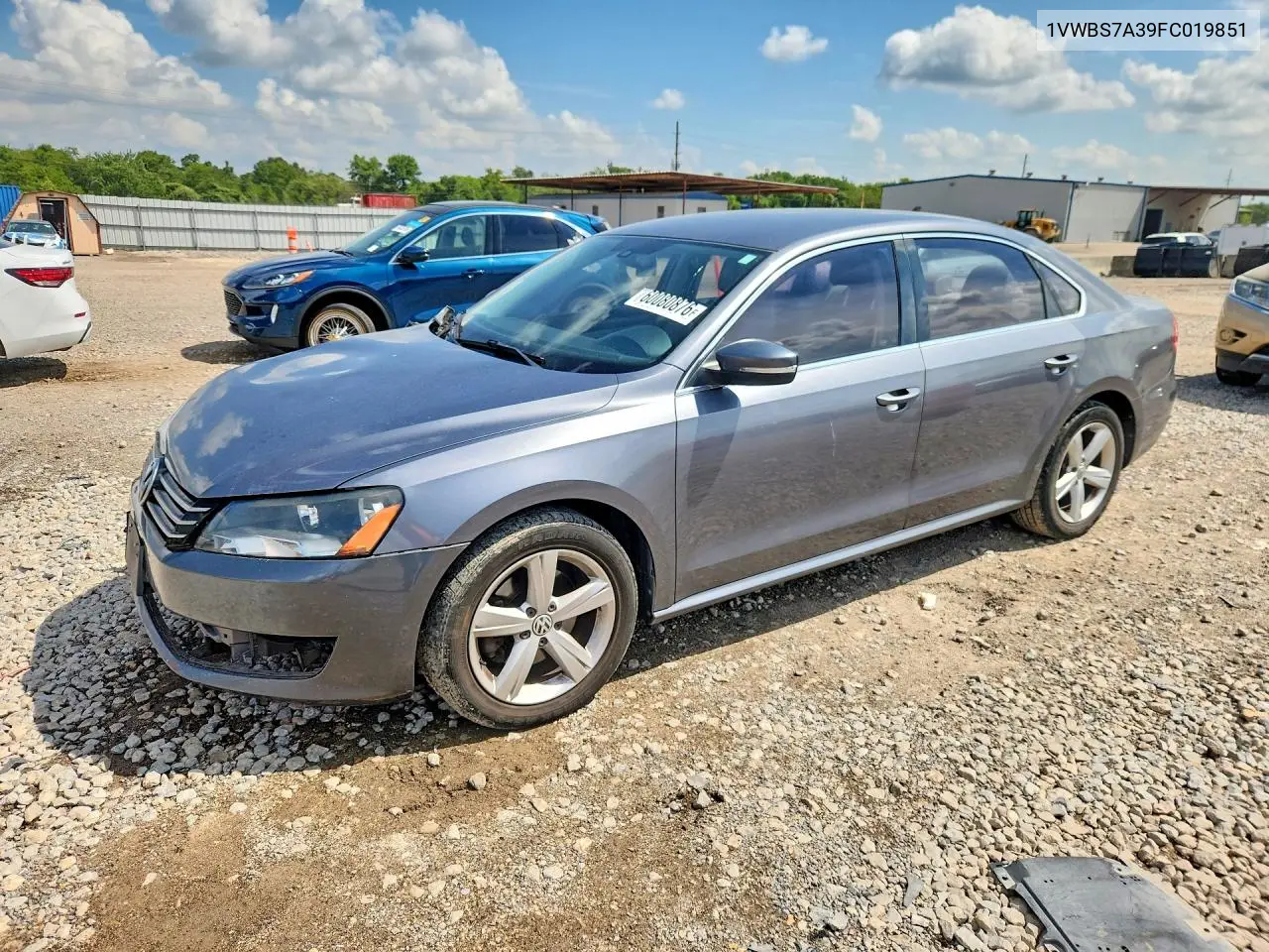 2015 Volkswagen Passat Se VIN: 1VWBS7A39FC019851 Lot: 60080876