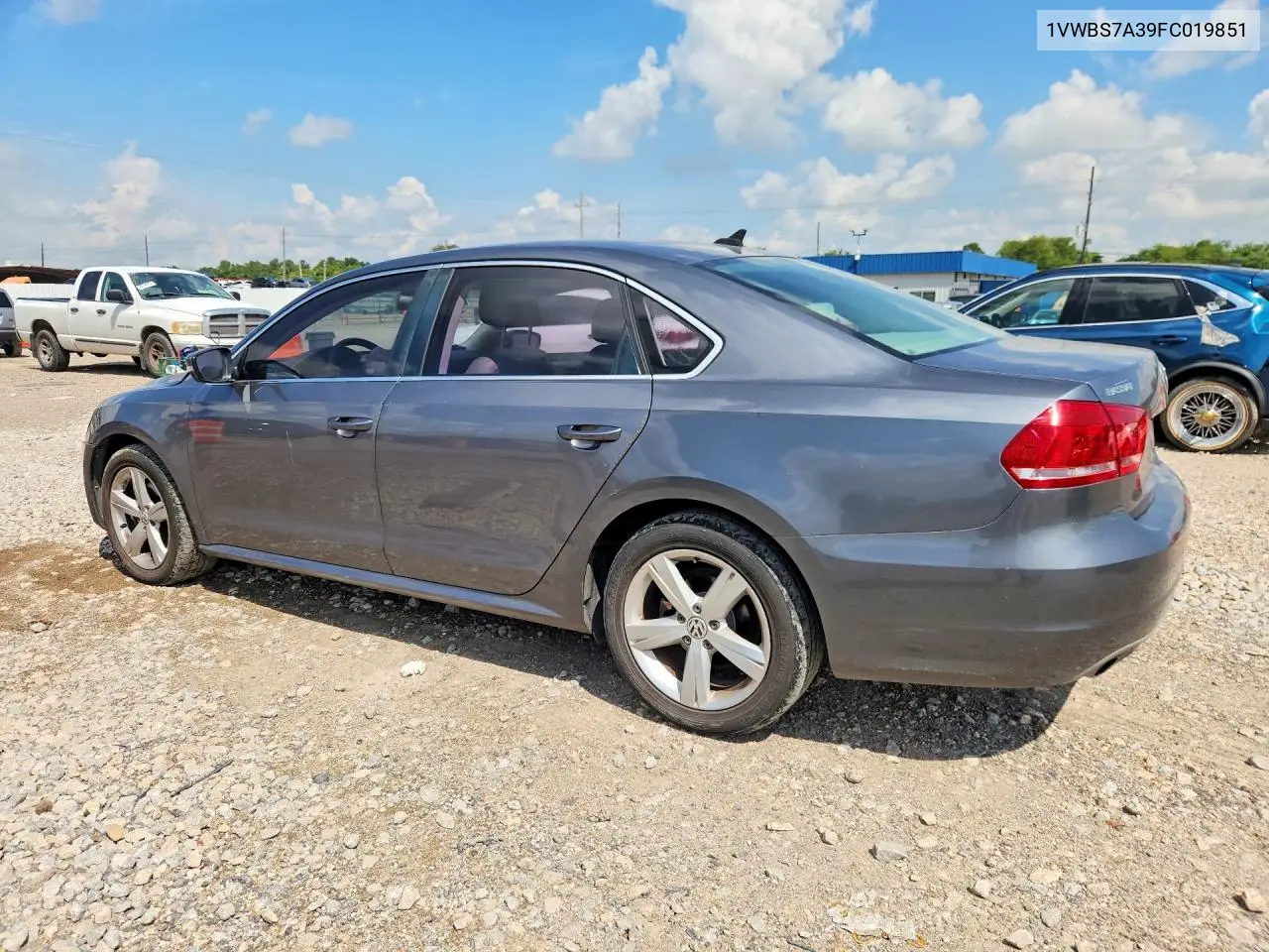 2015 Volkswagen Passat Se VIN: 1VWBS7A39FC019851 Lot: 60080876