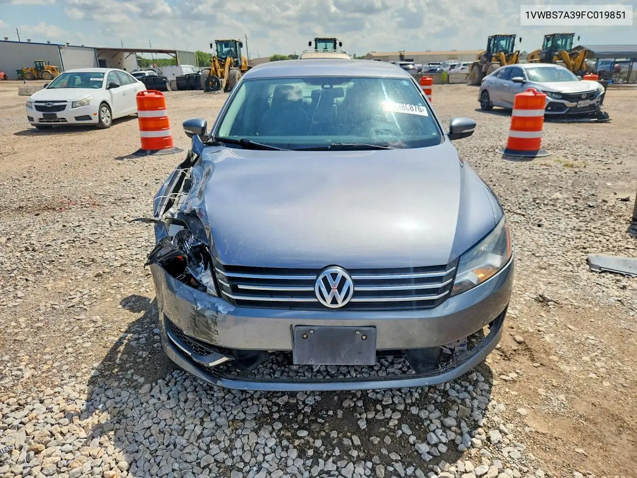 2015 Volkswagen Passat Se VIN: 1VWBS7A39FC019851 Lot: 60080876