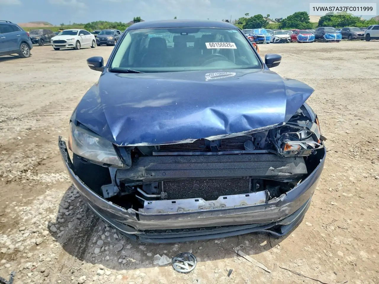 2015 Volkswagen Passat S VIN: 1VWAS7A37FC011999 Lot: 60156626