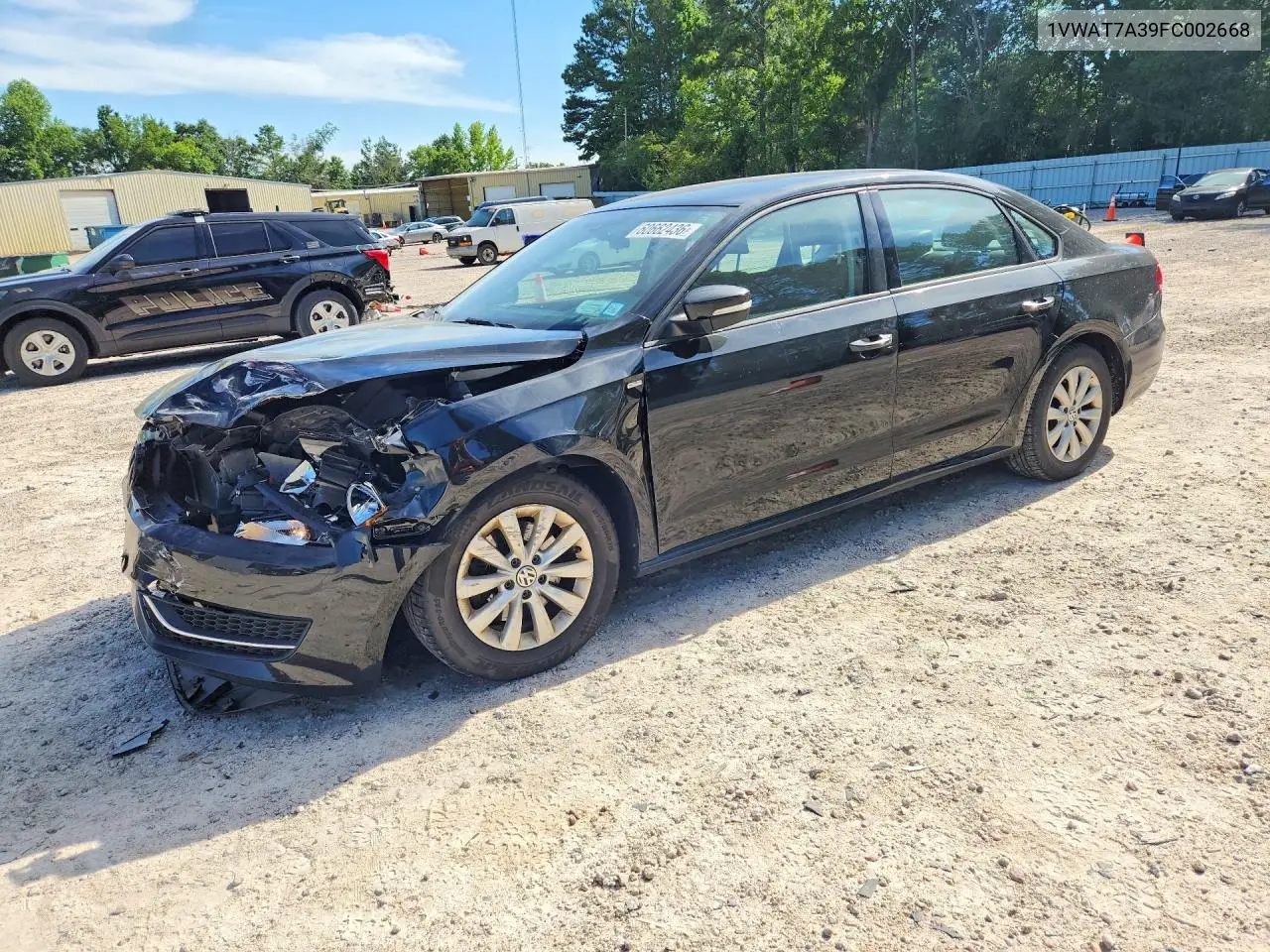 2015 Volkswagen Passat S VIN: 1VWAT7A39FC002668 Lot: 60662436