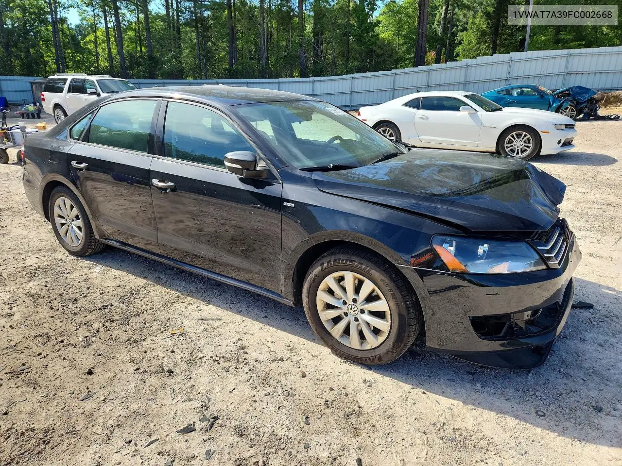 2015 Volkswagen Passat S VIN: 1VWAT7A39FC002668 Lot: 60662436