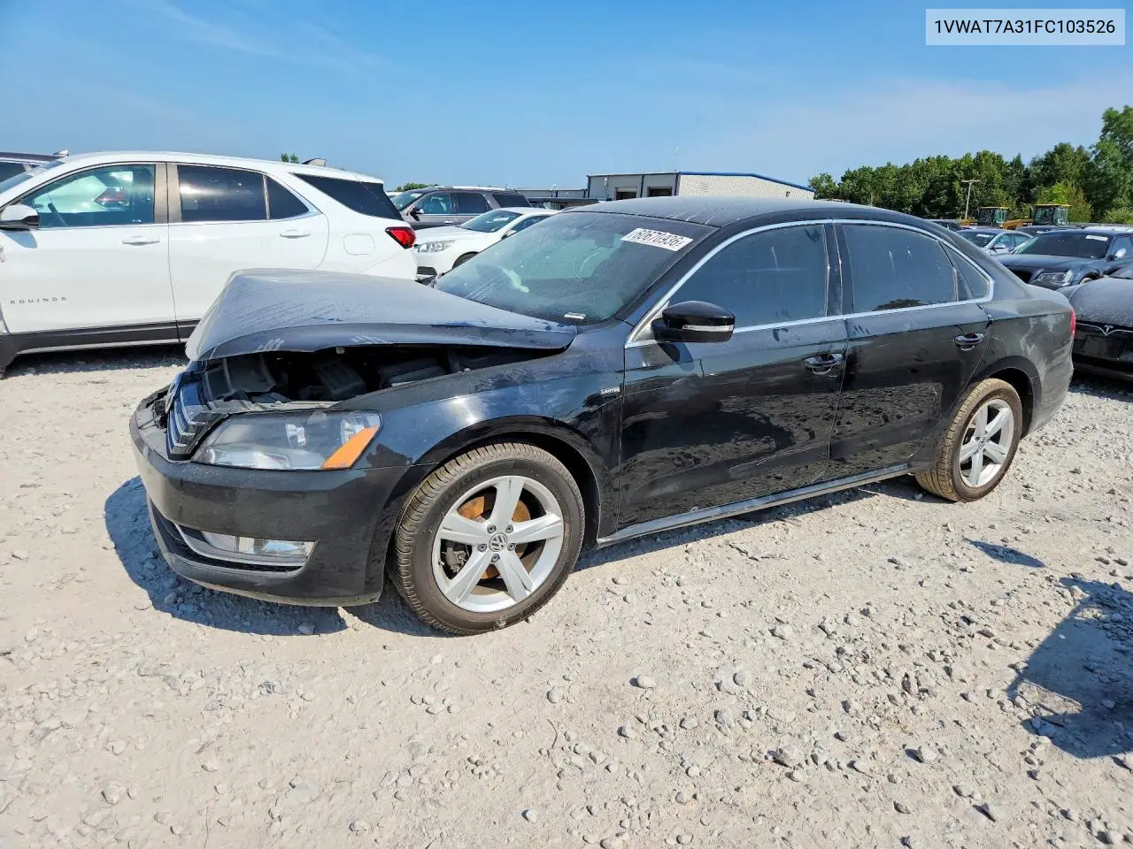 2015 Volkswagen Passat S VIN: 1VWAT7A31FC103526 Lot: 60670936