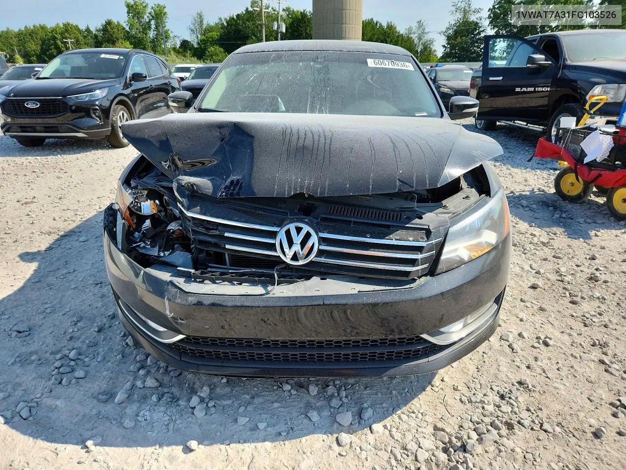 2015 Volkswagen Passat S VIN: 1VWAT7A31FC103526 Lot: 60670936