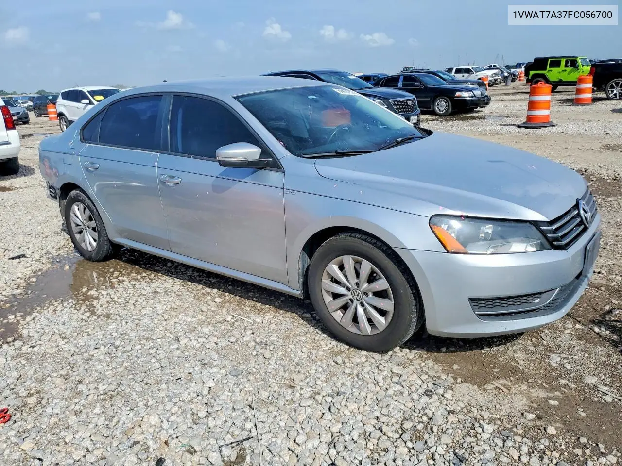 2015 Volkswagen Passat S VIN: 1VWAT7A37FC056700 Lot: 60672096