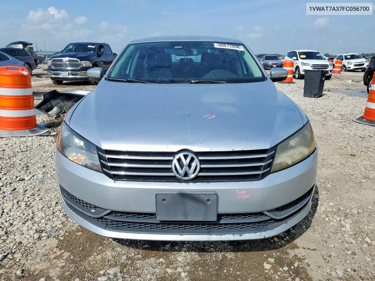 2015 Volkswagen Passat S VIN: 1VWAT7A37FC056700 Lot: 60672096