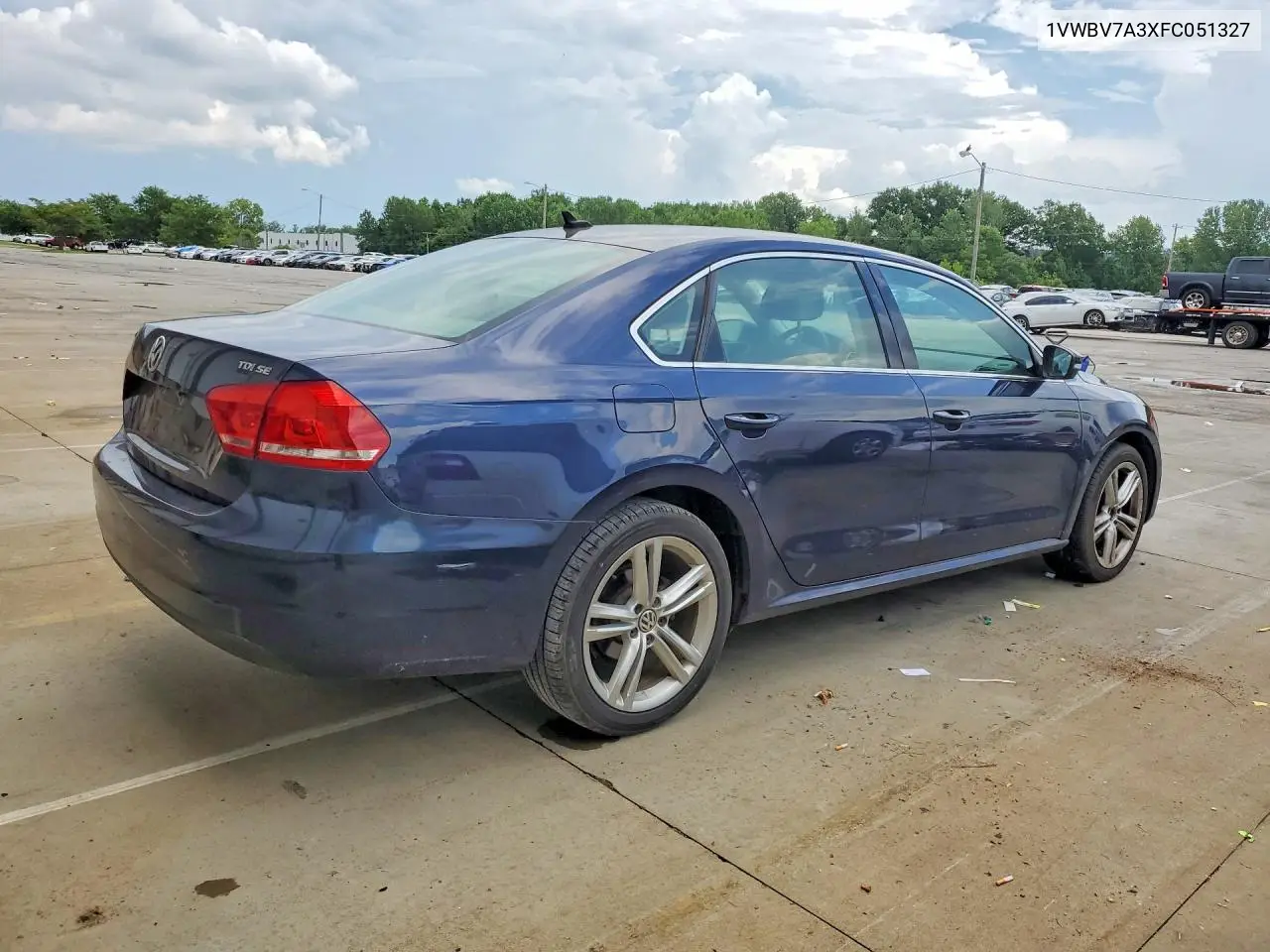 2015 Volkswagen Passat Se VIN: 1VWBV7A3XFC051327 Lot: 60847696