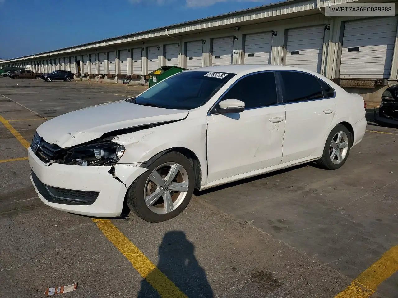 2015 Volkswagen Passat Se VIN: 1VWBT7A36FC039388 Lot: 60899126