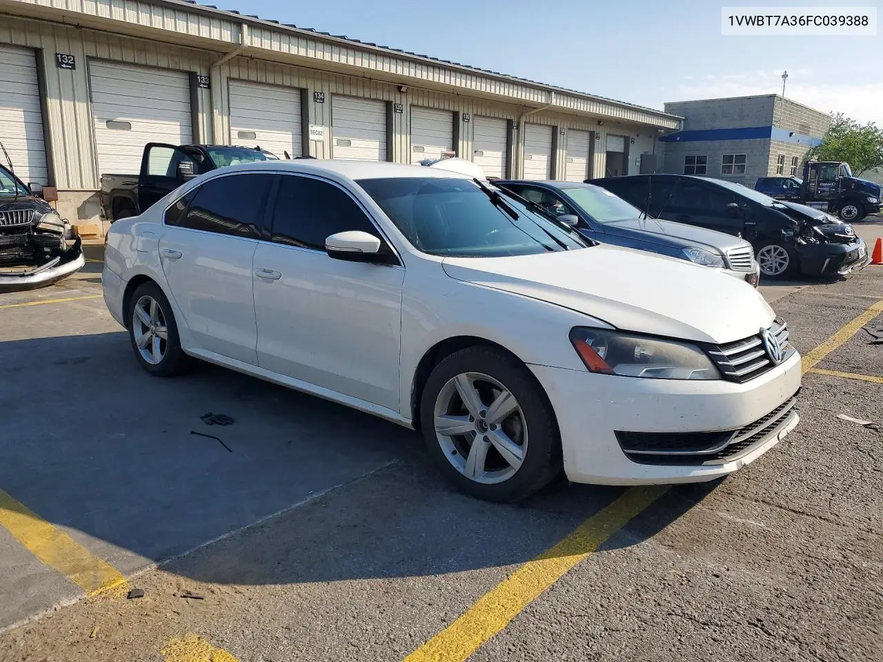 2015 Volkswagen Passat Se VIN: 1VWBT7A36FC039388 Lot: 60899126