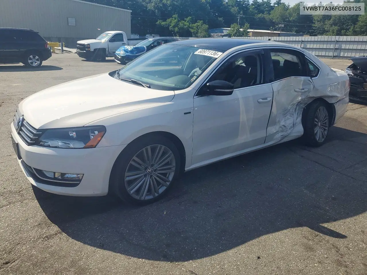 2015 Volkswagen Passat Se VIN: 1VWBT7A36FC008125 Lot: 60971136